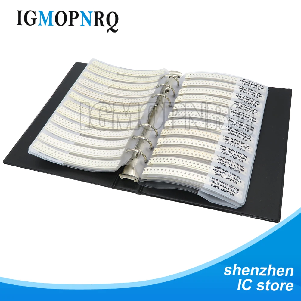 

1 Book 170values 177values 4250PCS 8500PCS 0201 0402 0603 0805 1206 SMD resistor 5% Sample Book Resistors Assortment Kit