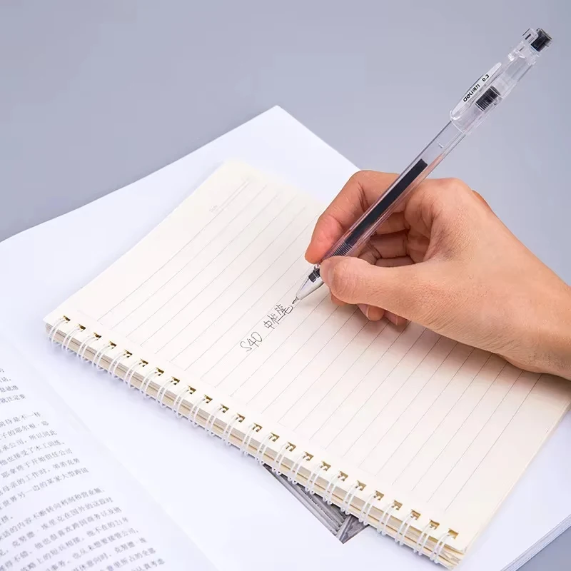 0.3mm Minimalist Style Extremely Fine Gel Pen Black Ink Smooth Writing Student Writing Stationery Office Signature Pen