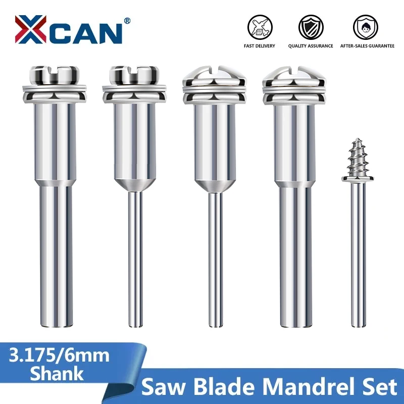 XCAN 5Pcs 3.17mm/6mm Shank Polishing Cutting Disc Mandrel Cut-off Wheel Holder Connecting Rod for Dremel Rotary Tool