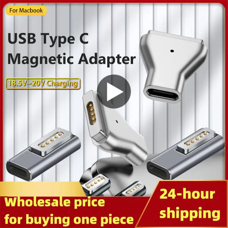 Type C/DC5521 Magnetic USB PD Adapter for Magsafe1/Magsafe2 MacBook Air/ USB C Female Fast Charging Plug Converter