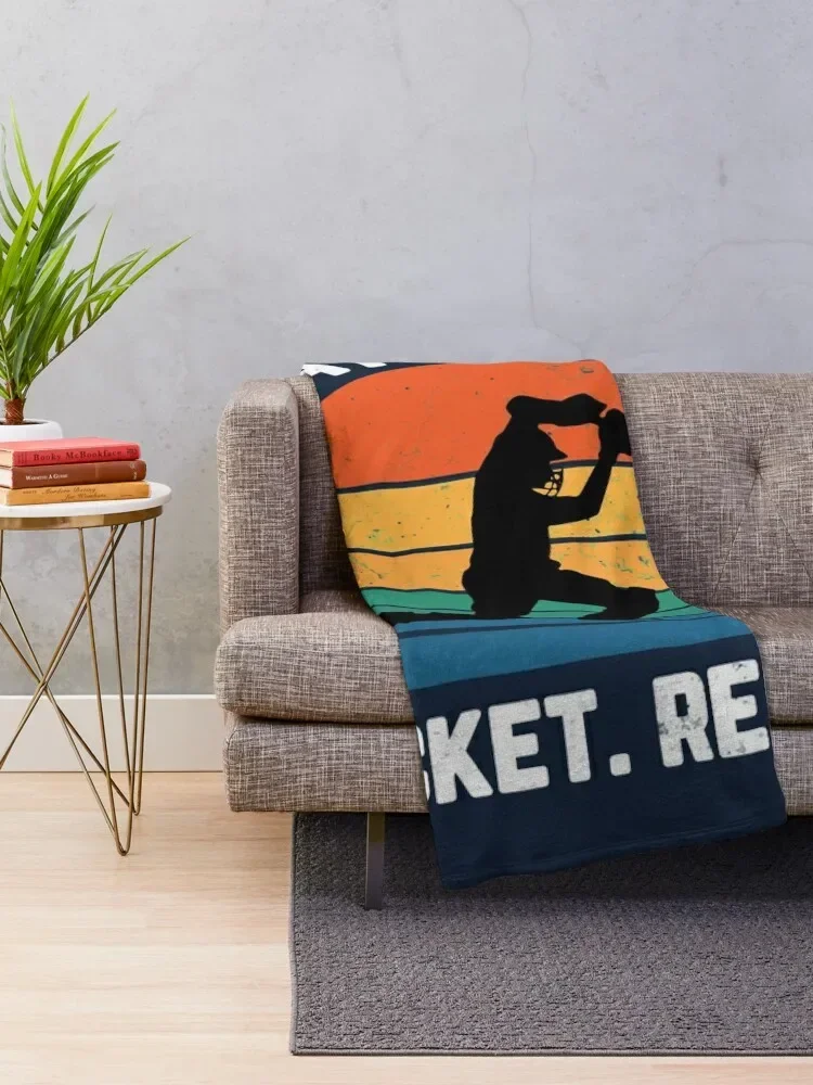 Eat Sleep Cricket Repeat Sunset White Text Throw Blanket Cute Extra Large Throw christmas gifts Blankets