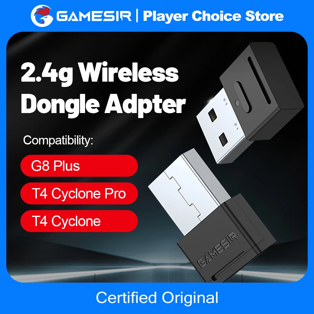 

Gamesir Gamepad X5s Bluetooth 2.4g Wireless Dongle Receiver Adpter for G8 Plus G8+ Cyclone Cyclone Pro for Connecting to PC