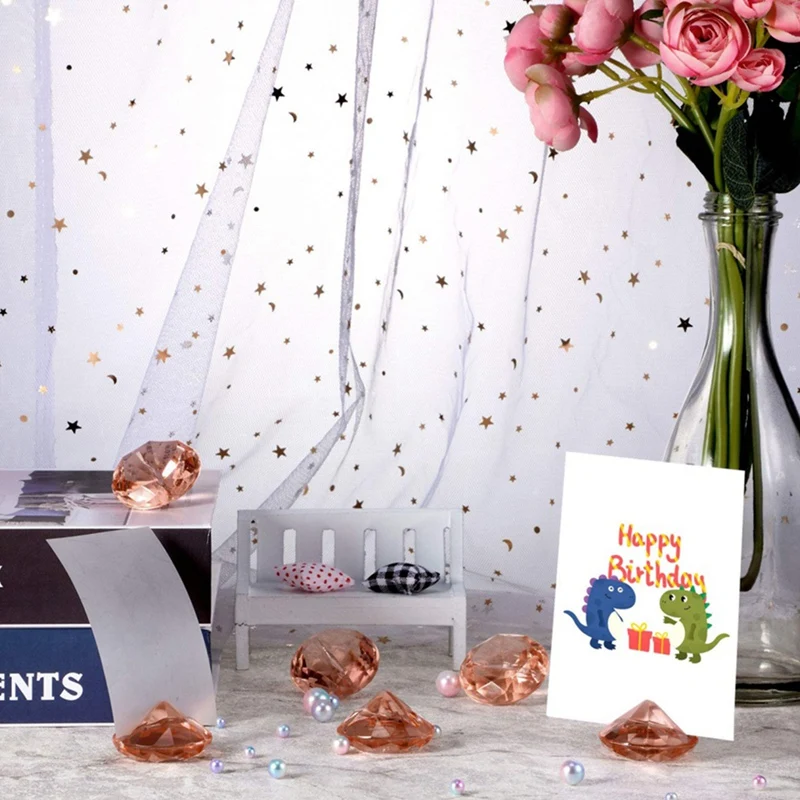 Tisch karten halter Harfe-Clip Tisch nummern halter Diamant Acryl Kristall Tisch karte steht für Hochzeit Tisch dekoration