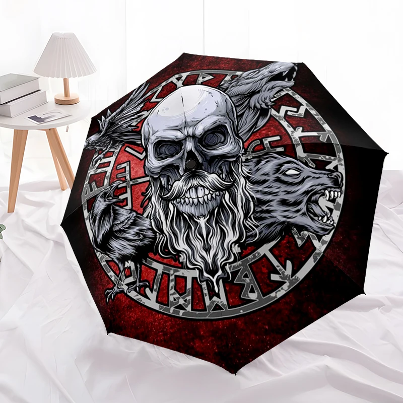 

Зонт Северного Викинга в стиле ретро, легкий портативный, железная рама с 8 лентами, идеально подходит для путешествий на свежем воздухе, доступа к дому, рождественских подарков