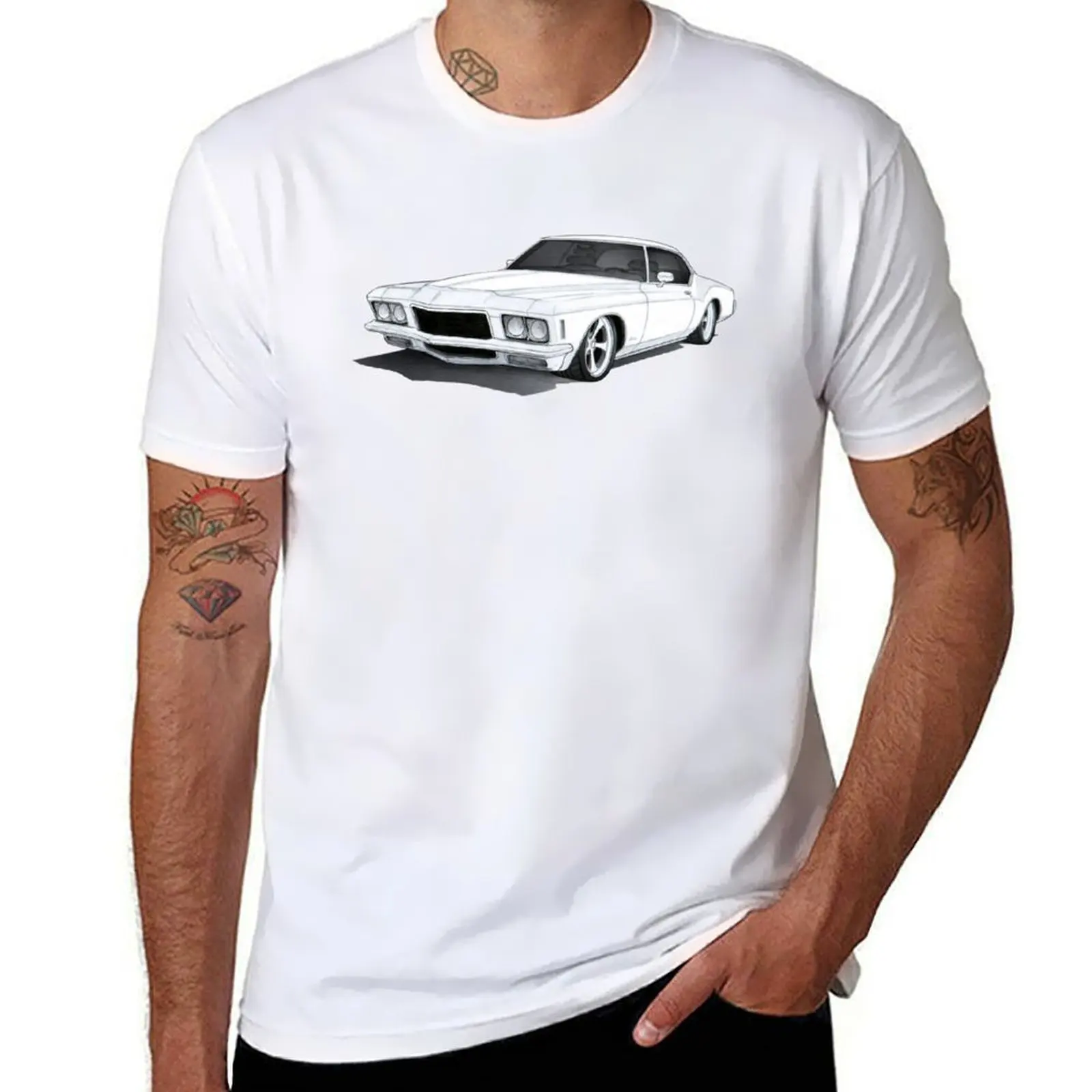 1971 Buick Riviera Drawing T-Shirt summer top graphic shirts for a boy plus sizes t shirts for men