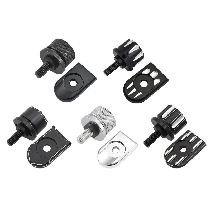 Aluminum Alloy Rear Nut Tab Screw Mount Knob Cover Lightweight Compatible for Motorbikes 1996-2022