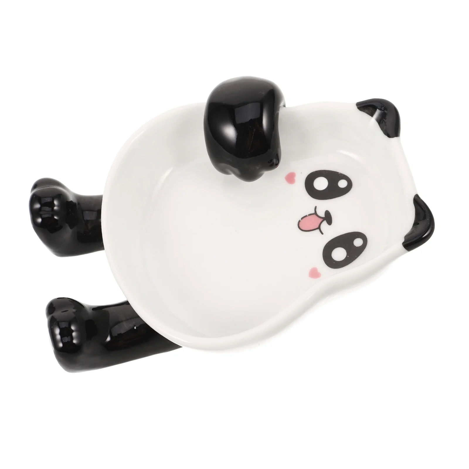 

Dual-Use Ceramic Sauce Dish Panda Molding Small Sushi Dipping Bowl Chopstick Spoon Rest Serving Plate Dipping Sauce Containers