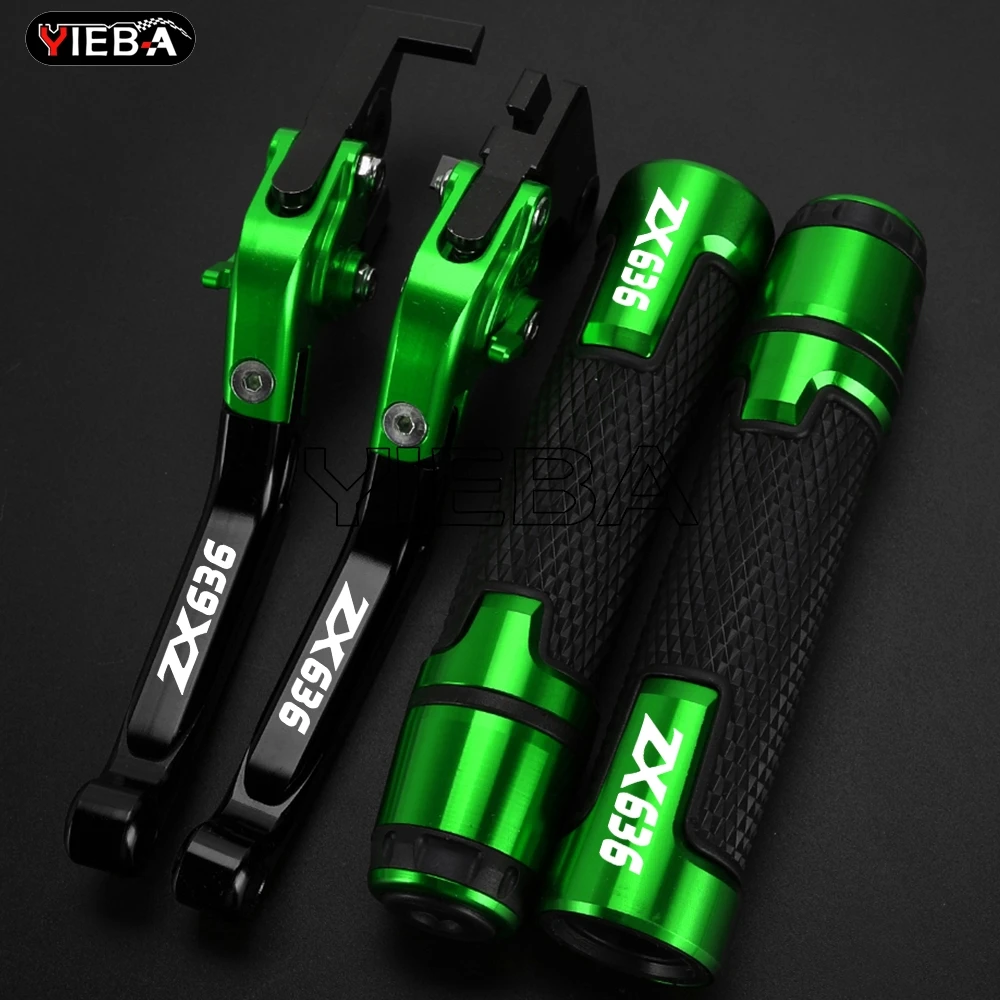 

Motorcycle Adjustable Foldable Brake Clutch Levers FOR Kawasaki ZX 636 ZX-636 2019-2020 2021 ZX636 Handle Handlebar Grips Ends