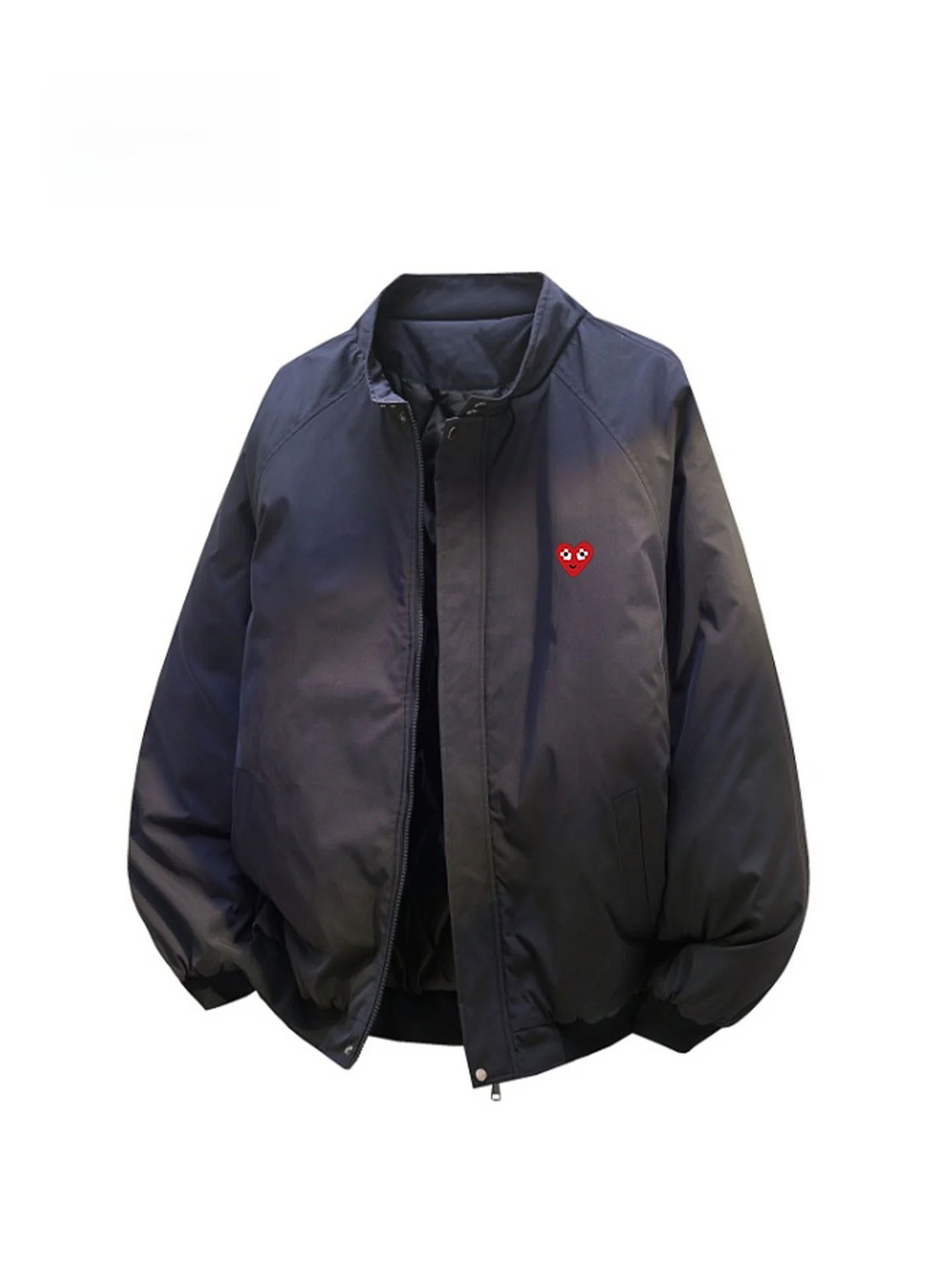 

Зимняя новинка: свободная повседневная куртка Play Hei Cotton Jaet с воротником-стойкой, очень теплая, универсальная верхняя одежда с наполнителем из полиэфирного волокна