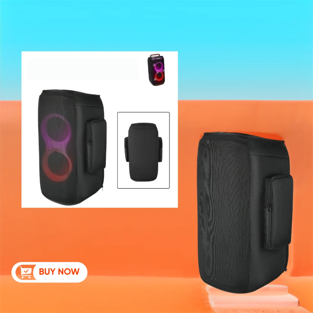 

Protective Case for JBL PartyBox Club120 Speakers with 2 Side Pockets - Durable Cover for Sound Systems