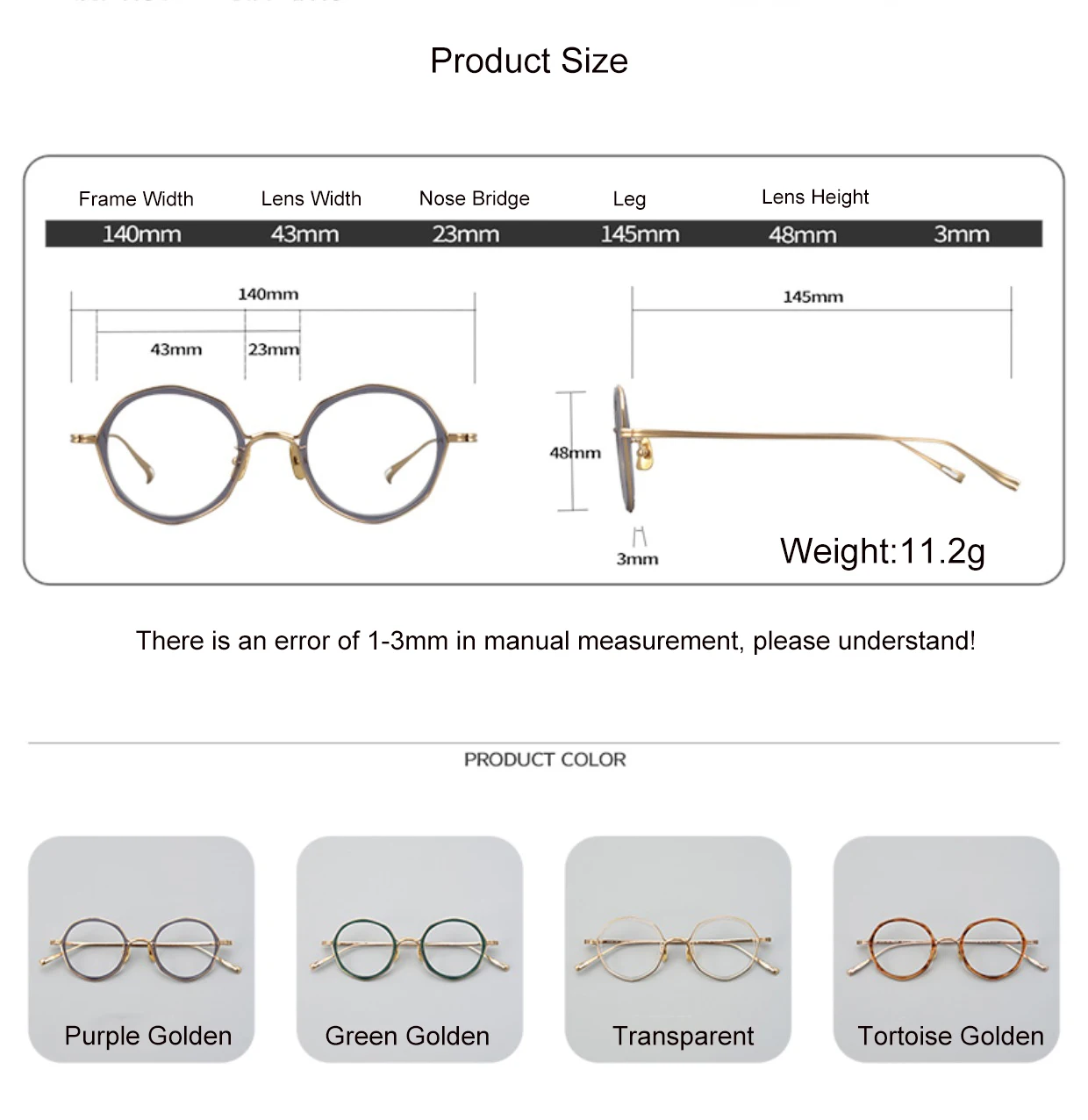 Monture de lunettes en titane pur pour hommes et femmes, lunettes polygonales ultralégères, lunettes Optic Offers, verres de lunettes, mode vintage