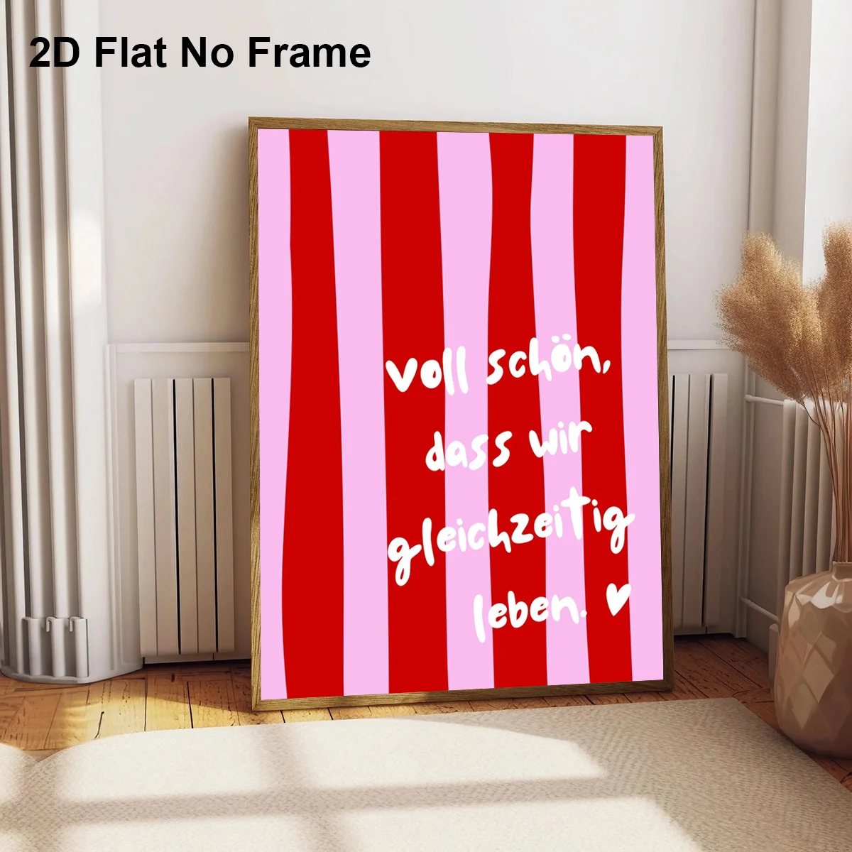 2D Flat, 2D Flat, 1pc 2D Flat Frameless Canvas Poster | 