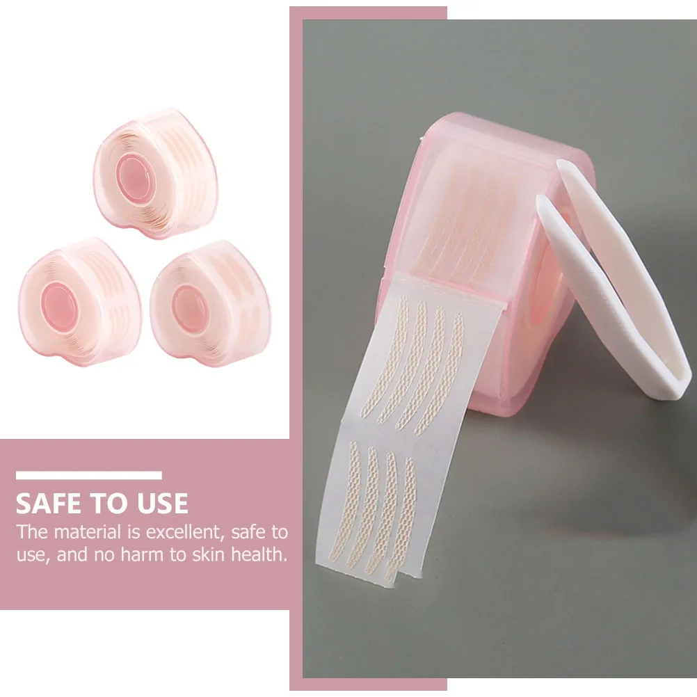 3 Rollen Augenlid-Shaping-Aufkleber, Spitze, doppelte Augenklappen, wiederverwendbar, Make-up-Zubehör, natürlicher Look, Beauty-Tool für Frauen