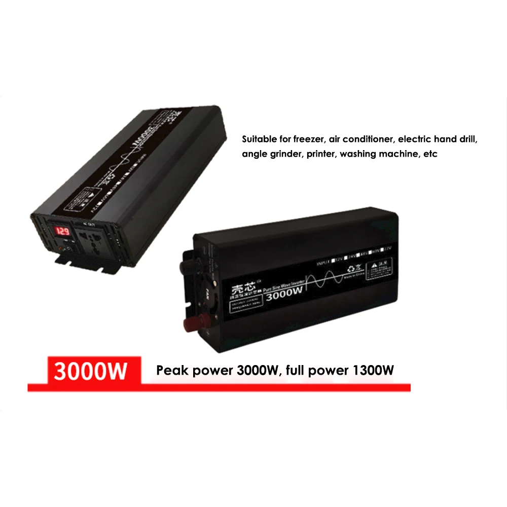 

Pure Sine Wave Inverter 12v/24v 5000W 8000W Portable Power Bank Converter Solar Inverter 220v Solar Car Converter