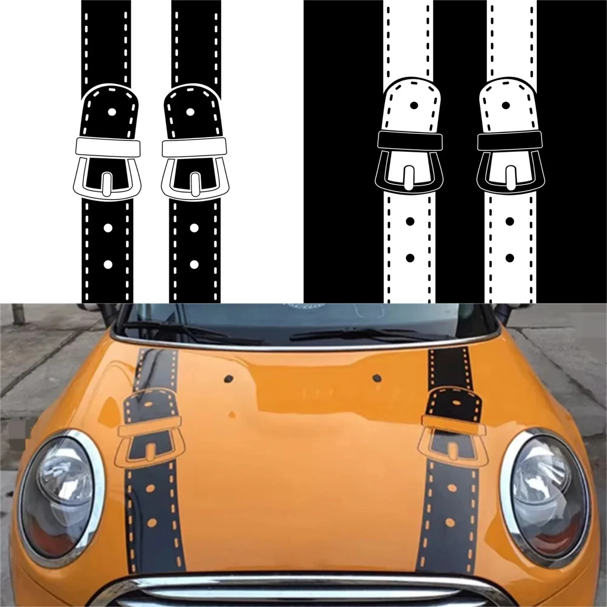 

Vinyl Hood Decals for MINI Cooper S One JCW Countryman - Waterproof Scratch Resistant Car Stickers