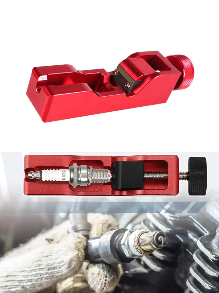 （Red）Universal Spark Plug Gap Tool Spark Plug Caliper Compatible with Most 10mm 12mm 14mm 16mm Spark Plugs