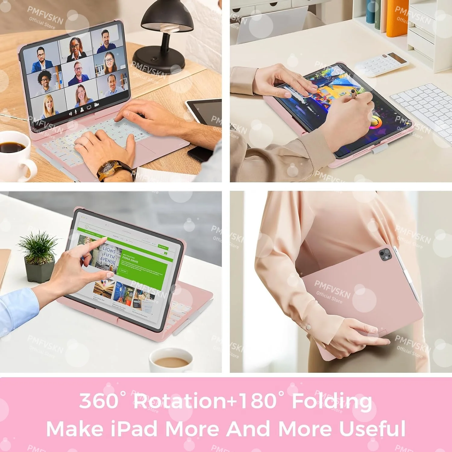 حافظة لوحة مفاتيح سحرية 360 لجهاز iPad mini 6 7 8.3 "6th 7th Gen غطاء لوحي لجهاز iPad Air 11 13 Air 5 4 11th A16 10th Gen Pro 11 12.9 #4
