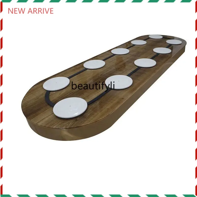 

D2520 Home Dining Table Electric Turntable Long Table Small Automatic Rotating Conveyor Belt Rectangular Multi-Person Table Equi