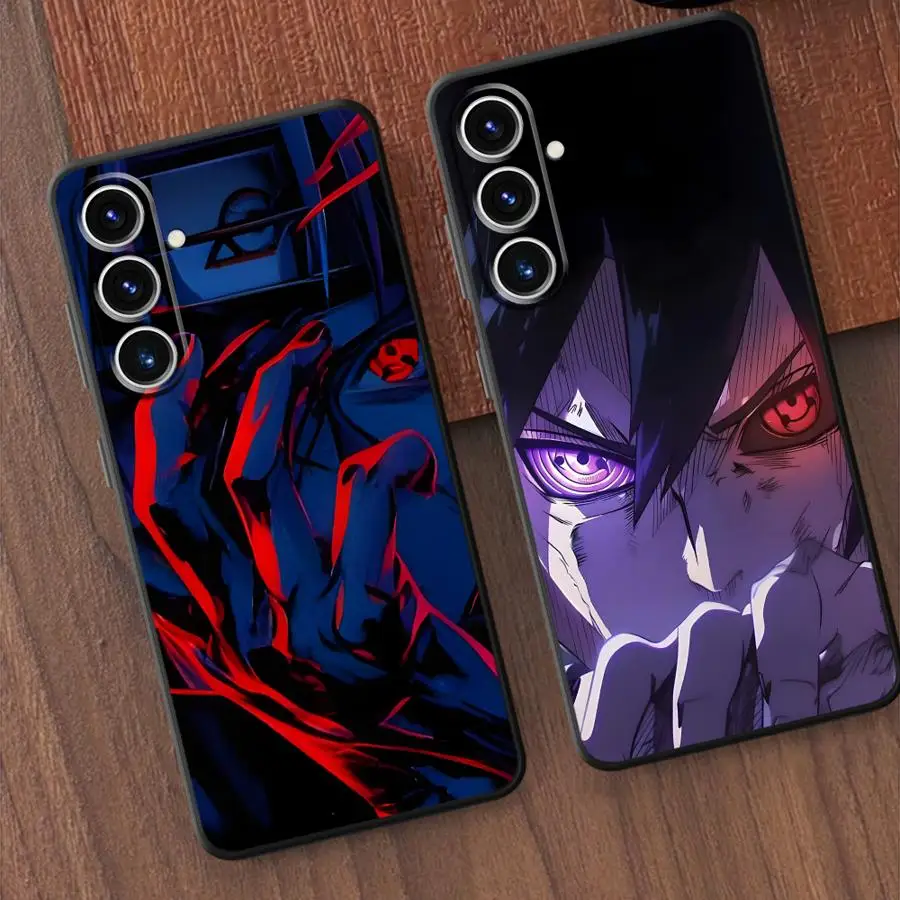 Uchiha Sasuke حافظة رائعة لهاتف سامسونج جالاكسي A24 A55 A35 A25 A71 A23 A53 A41 A22 A52 A32 A26 A72 A36 A51 A73 هاتف ناعم أسود #1