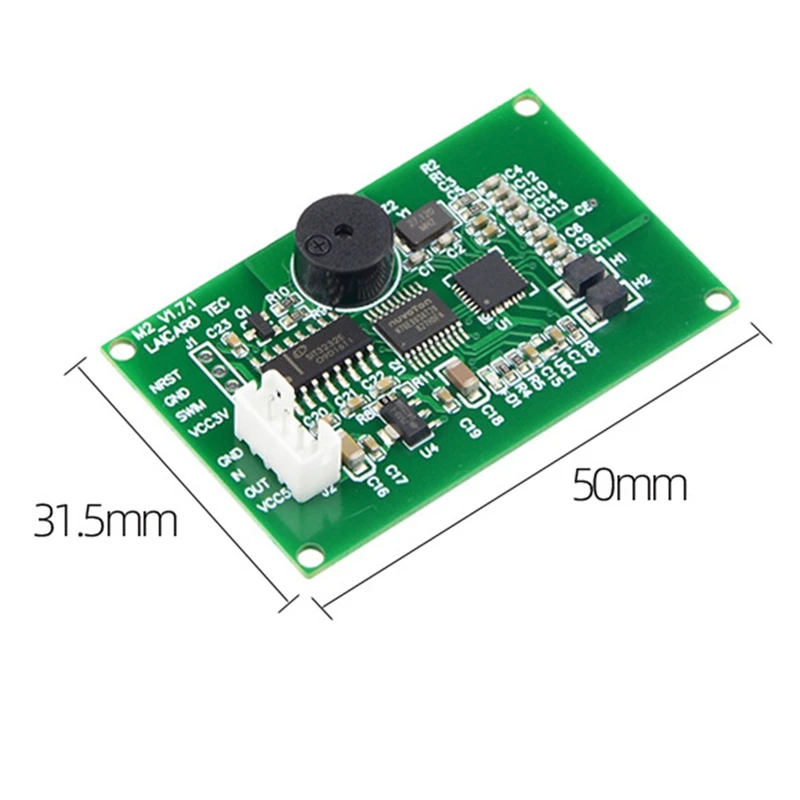 Модуль записи RFID-считывателя 13,56 МГц IC Card Reader S50 Card Reader ISO14443A RS232 Поддержка оконной системы Linux