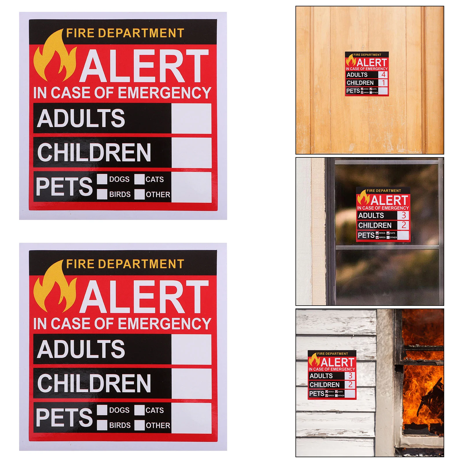 20 Sheets Signs Fire Rescue Stickers People Safety Alert Accessories Emergency Finder Accessory Decal and