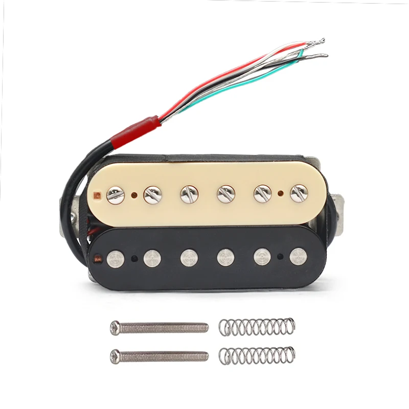 Zebra Alnico 5 Electric Guitar Pickup Humbucker Double Coil Pickup Alnico V Guitar parts Ivory/Black