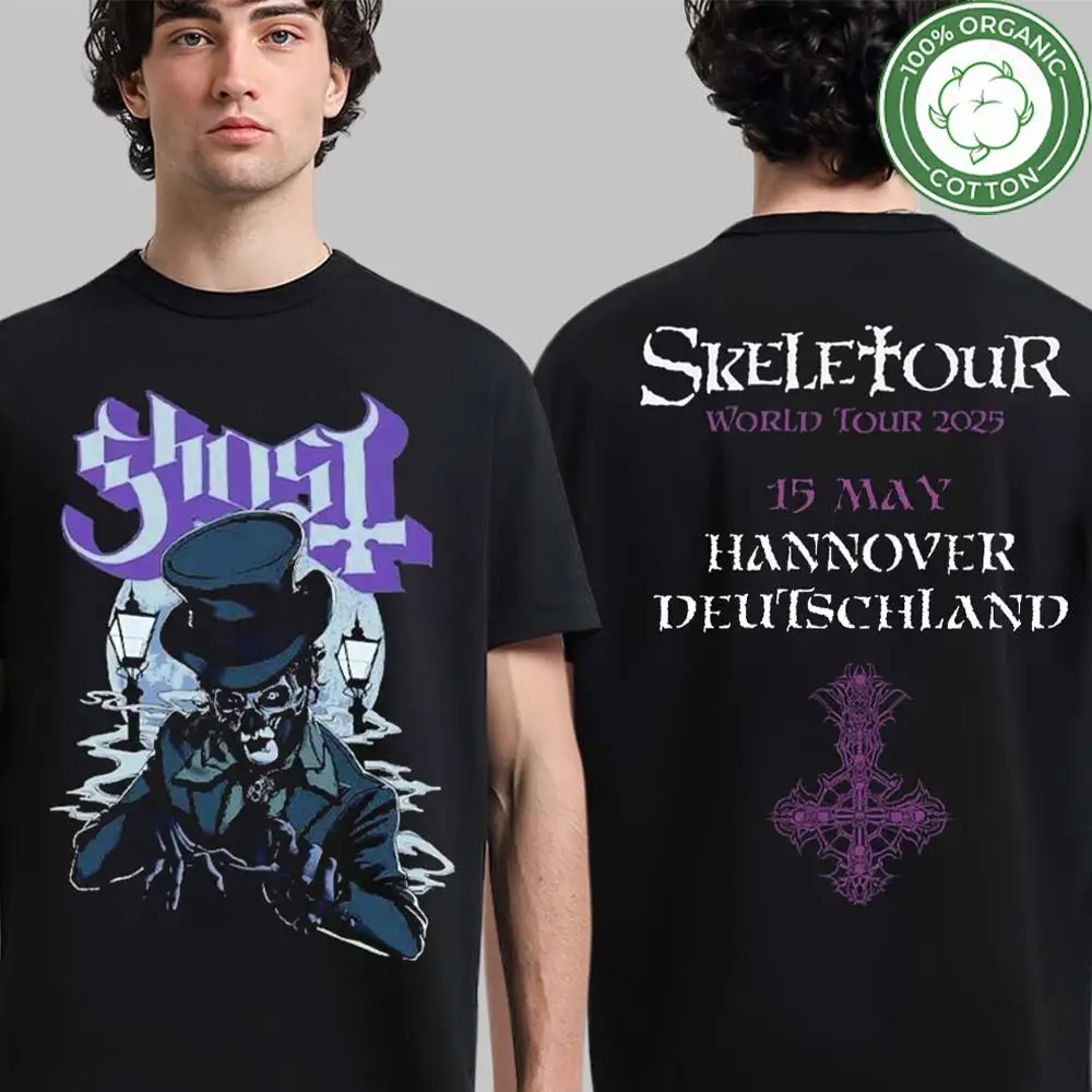 2025 موضة شبح الفرقة المعادن الثقيلة روك ستايل تي شيرت مطبوع المتضخم الشارع الهيب هوب الرجال المحملة العصرية خمر الجرافيك تي شيرت #3