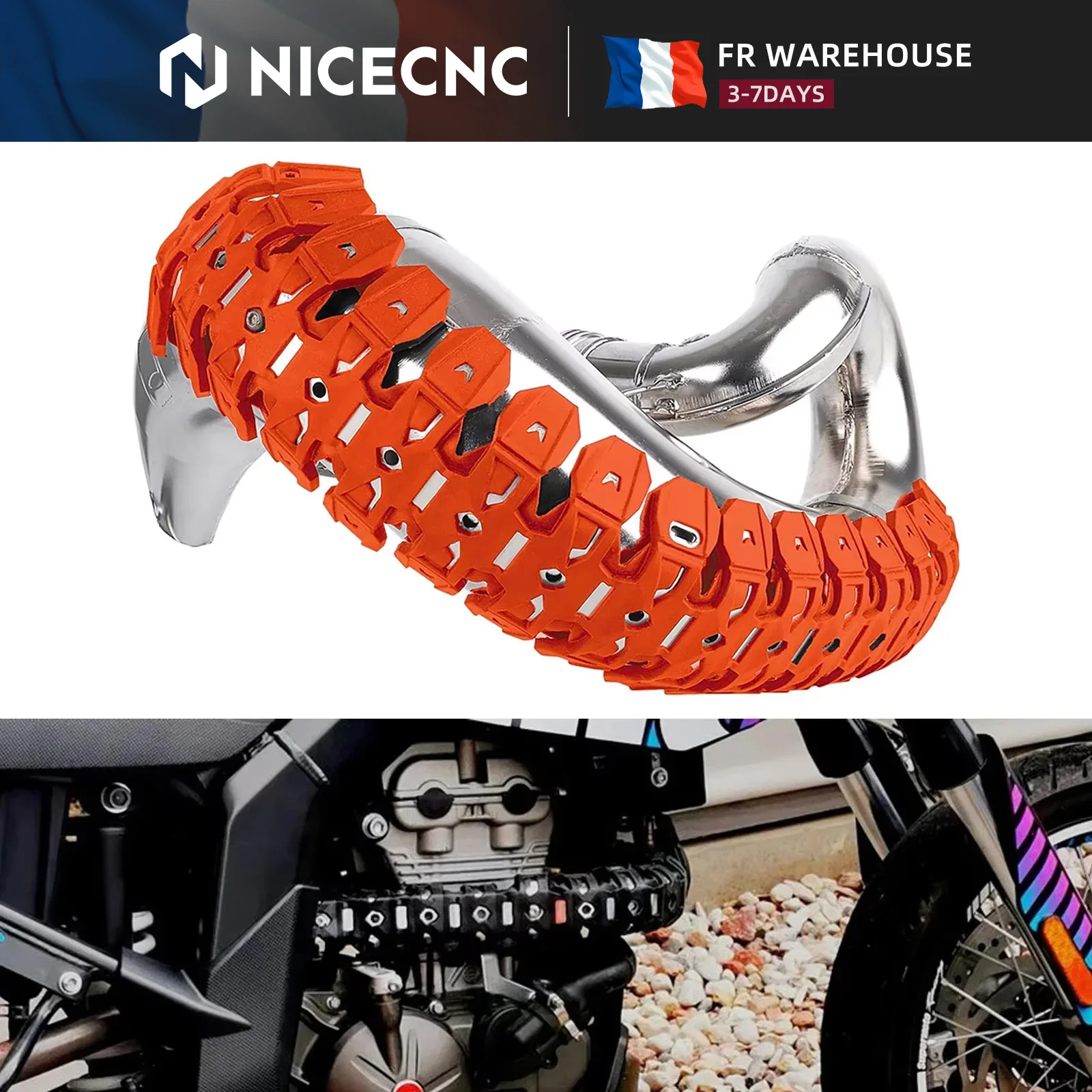 Protection thermique pour tuyau d'échappement de moto Beta RR 300 RR 250 KTM EXC 300 SX 125 GasGas EC TM EN MX Sherco SE-R