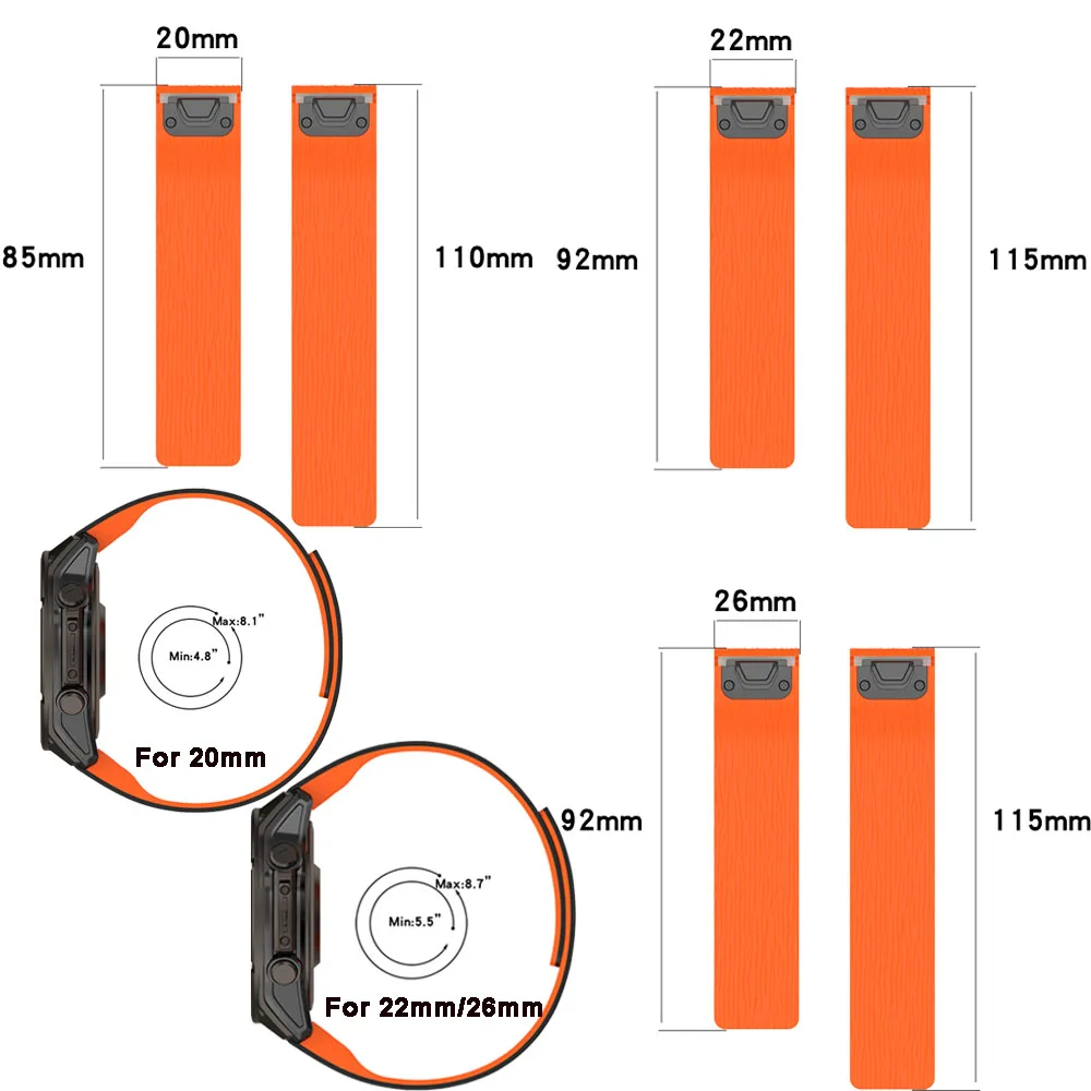 BEHUA-Correa de muñeca de fácil ajuste, 26mm/22mm/20mm, para Garmin Fenix 8/7/6/ 7X 6X 5 5S Plus 935, pulsera de liberación rápida