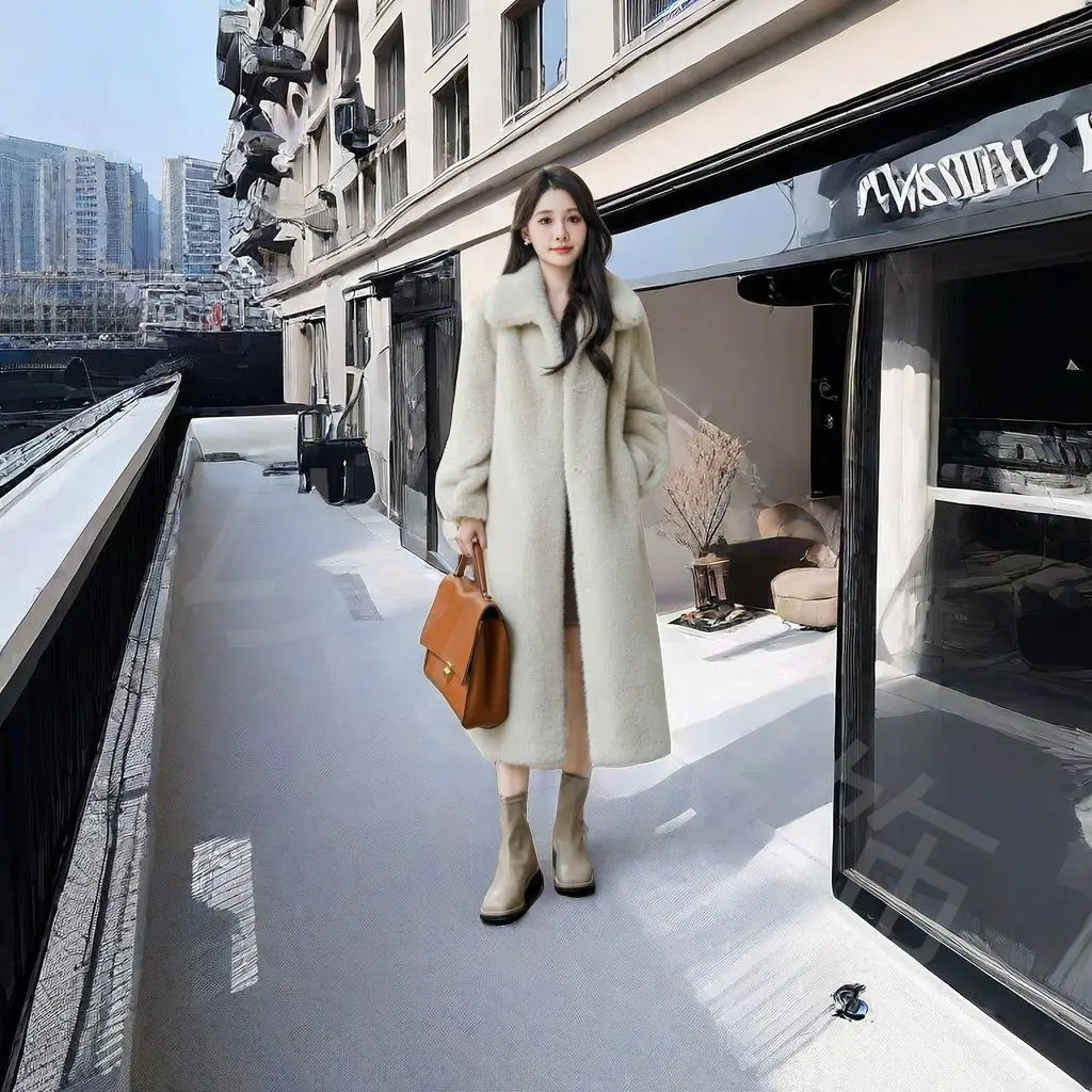 Kunstpelz Mädchen Mantel Mäntel Damen Cord Hüftlänge Hochzeit Unisex Chic Fleece gefüttert Ärmel Wolle Abrigos Casaco Hübsch Trendy