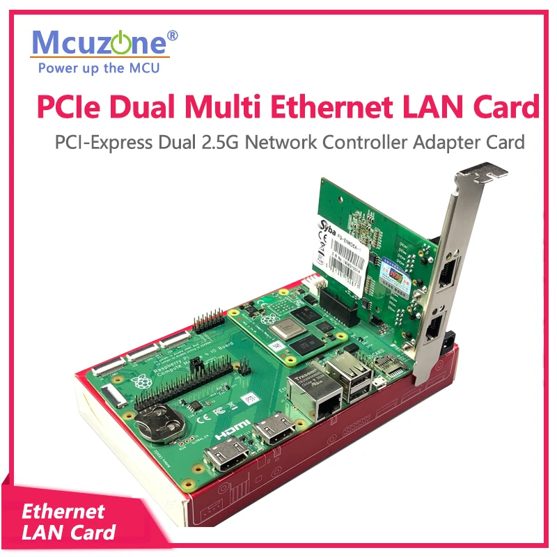 

PCIe Dual Multi Ethernet LAN Card PCI-Express Dual 2.5G Network Controller Adapter Card