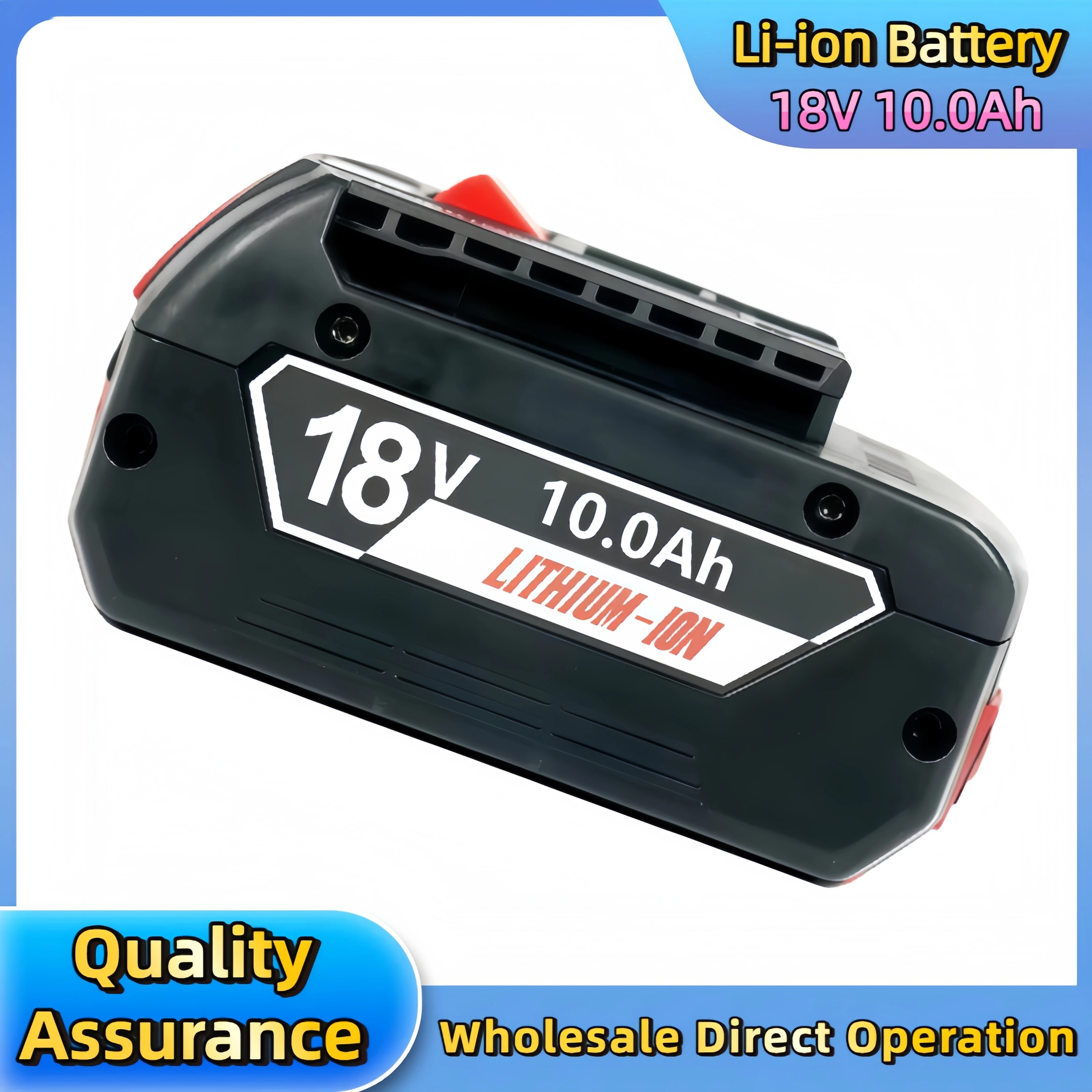 Baterie Velká akce Originální 18V 10Ah dobíjecí lithium-iontová baterie pro Bosch 18V 6.0A záložní baterie Přenosná náhrada - náhled 2