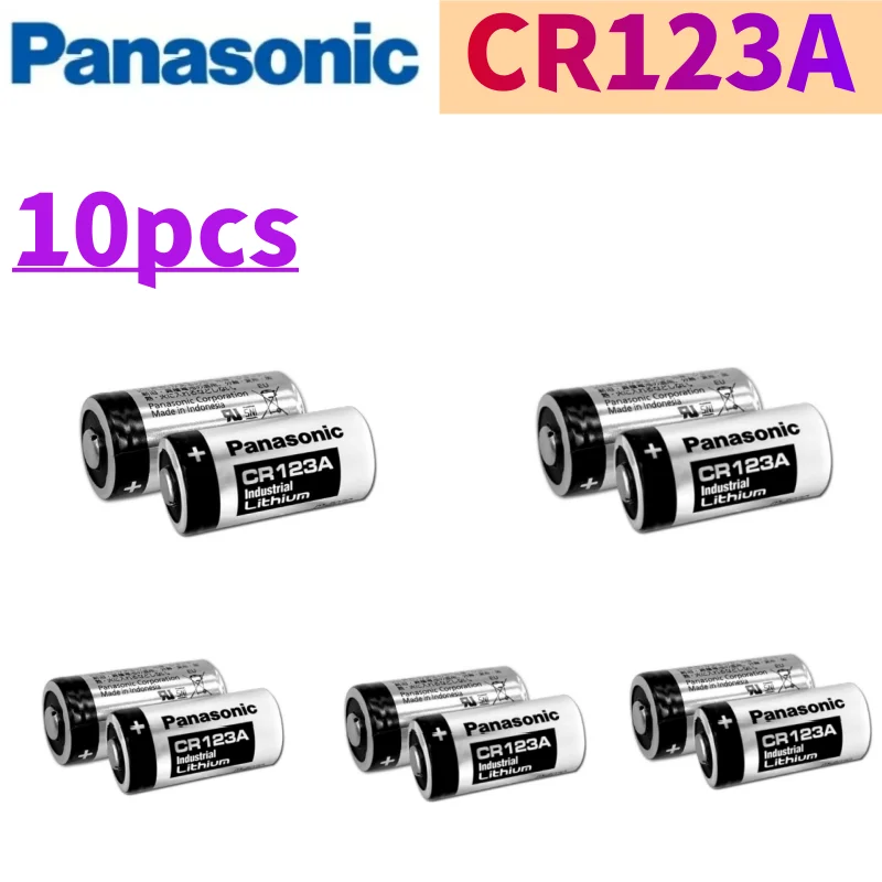 10PCS Original Panasonic 123 Lithium 3V Arlo Camera Battery CR123A CR17345 DL123A EL123A 123A