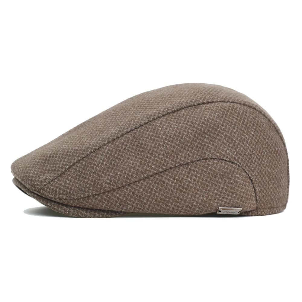 Winter Herbst Warme Zeitungsjunge Mütze Männer Frauen Plaid Dicke Vintage Casual Berets Mode Flachen Hut Schirmmütze Einstellbar – Detail 15