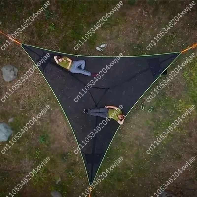 Anti Rollover Triangle Hammock for Outdoor Camping Double Multi Person Suspended Tree Tent Lightweight