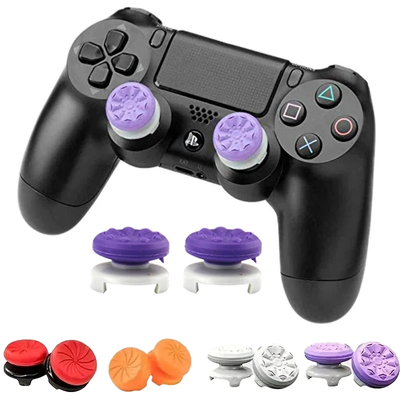 2pcs/set Video Games Silicone Thumb Grip For Ps4/ps5 Playstation For FPS Joystick Booster Cap Video Game Controller Accessories