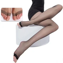 Black Sexy Tights Thin Transparent Stockings Women Sexy Open Toe Fingerless Skinny Leg Pantyhose Fashion Summer Streetwear
