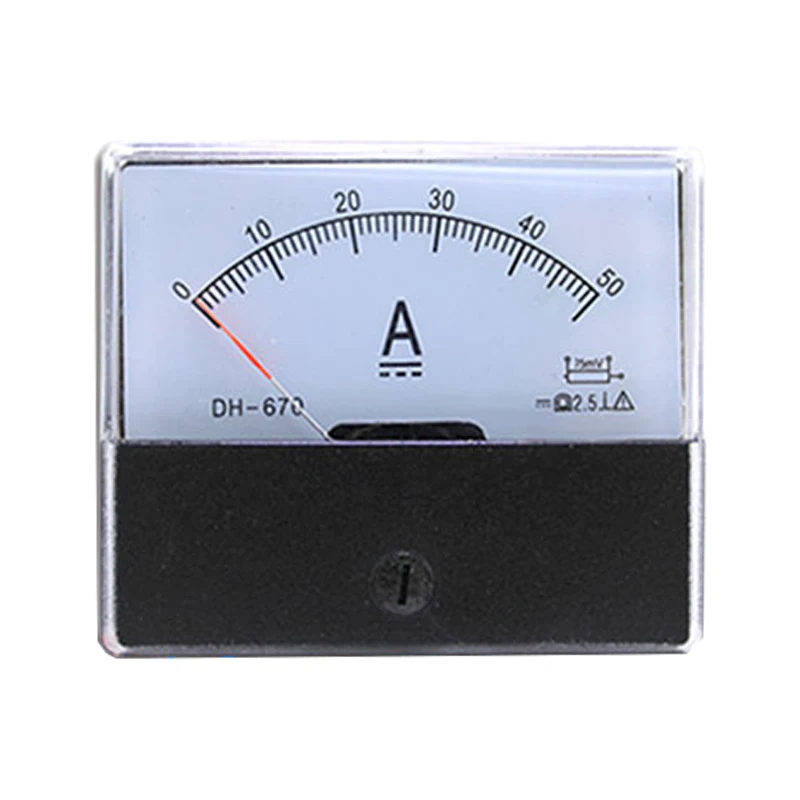 Anlog Amp Meter DH-670 DC Ammeter Gauge Current Meter Panel Ampere Meter Current Tester dc amp meter DC1A2A3A5A1015A2030A50A100A