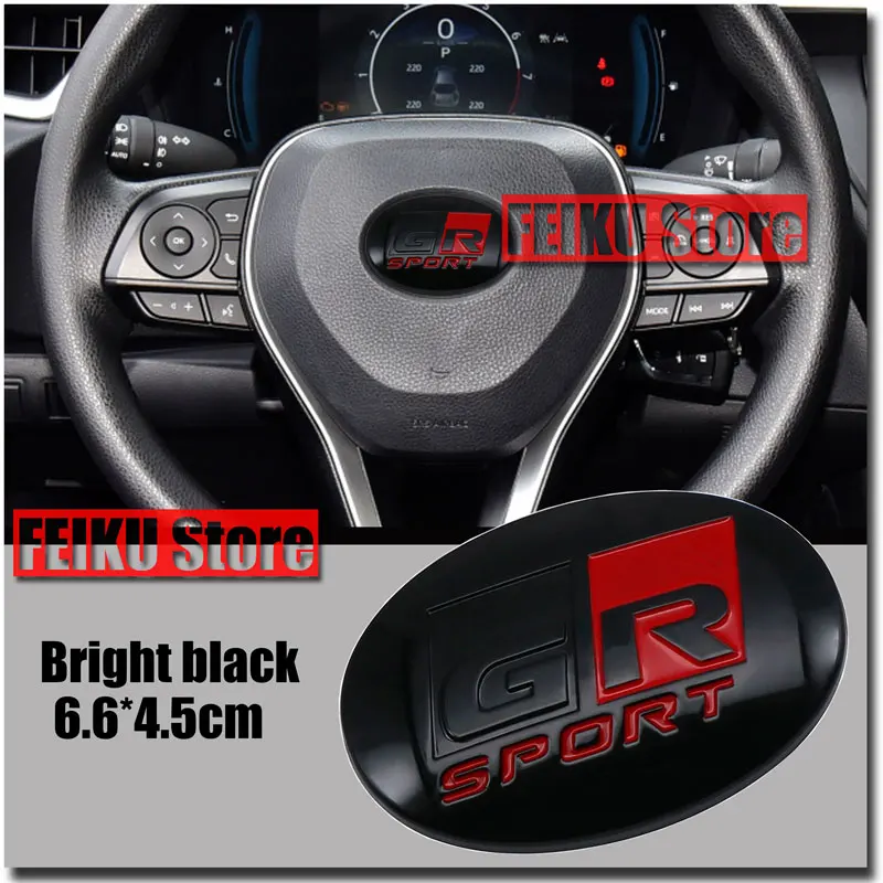 Car Steering Wheel Logo Modification Car Interior Decor For Toyota Auto RAV4 Corolla Prius Vios Camry RG Sticker Accessory