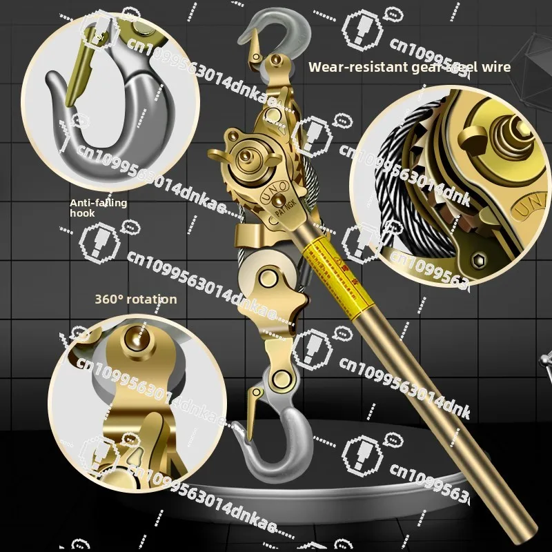 Multifunctional Wire Tightener Wire Rope Tensioner Tightener Electrical Clamper Steel Strand Double Hook Tightener