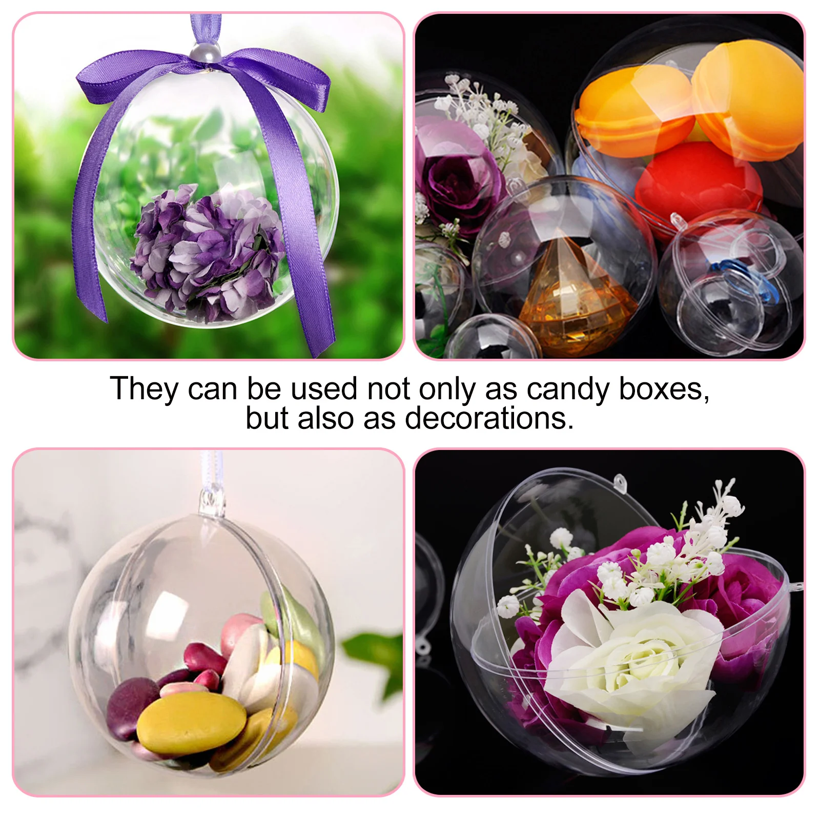 Transparent Ball Soap Mold Heart Bath Molds Christmas Boxdiy Clear Ornaments Balls