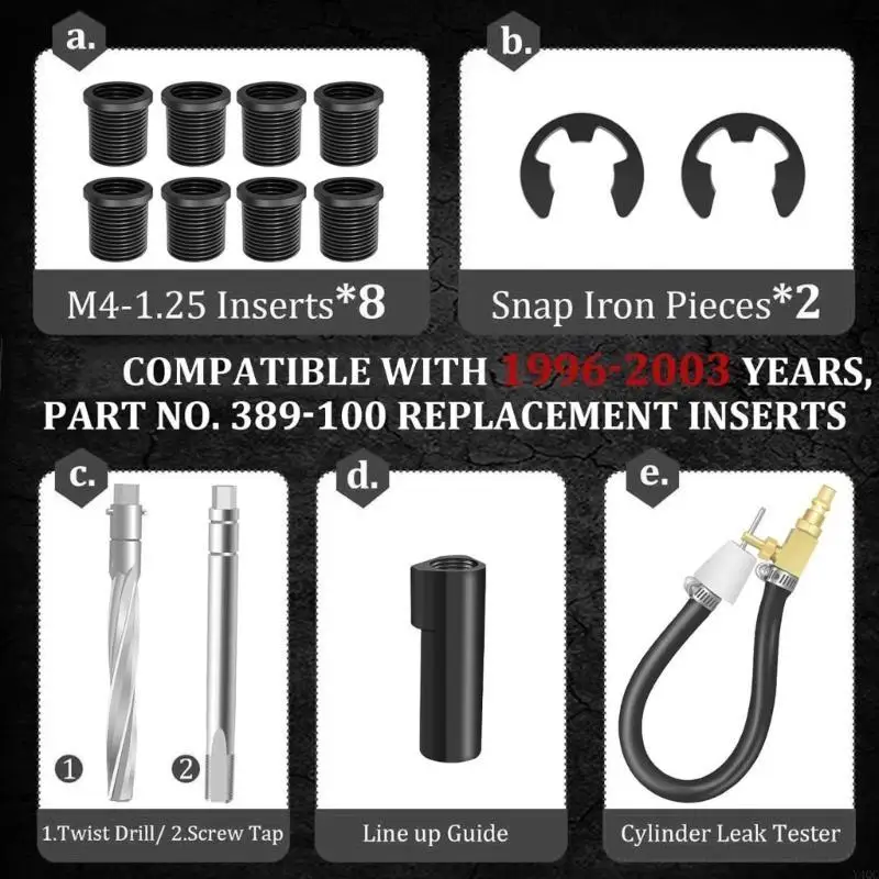 Plugs Thread Restoration Tool for Quick Engine Maintenance and Cost Saving Y4QC