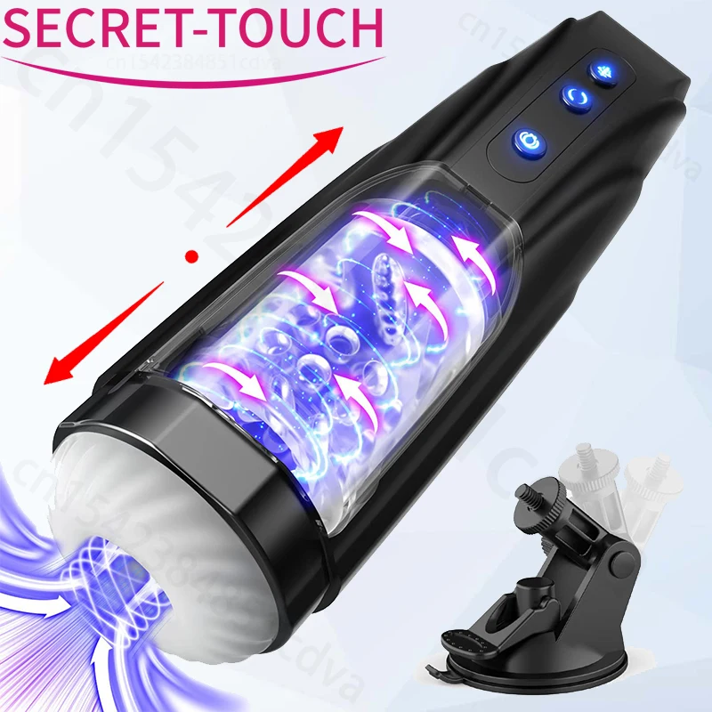 Automatic Man Masturbator Telescopic 360°Spin Best Selling Male Masturbator Cup Suction Cup Base Adult Sex Toys For Men Products