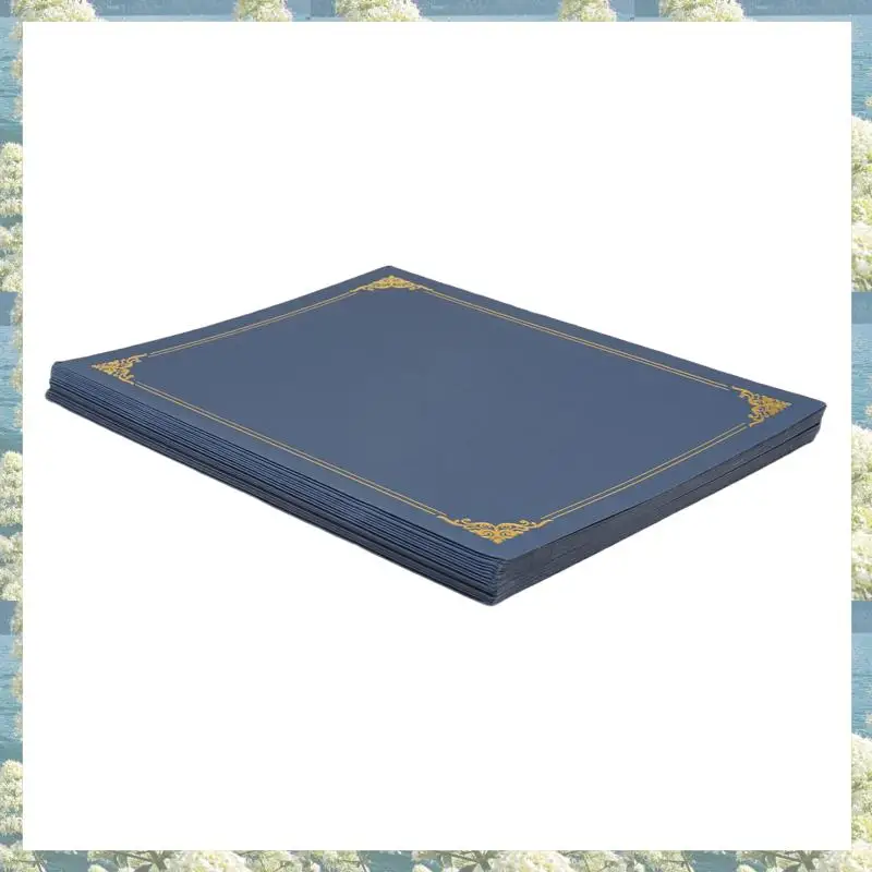 أفضل ما في 2025-25 قطعة من حاملي الشهادات، أغطية شهادات حاملي الدبلوم مع ورق حدود من رقائق الذهب لحجم الرسالة 8.5X11 I #1