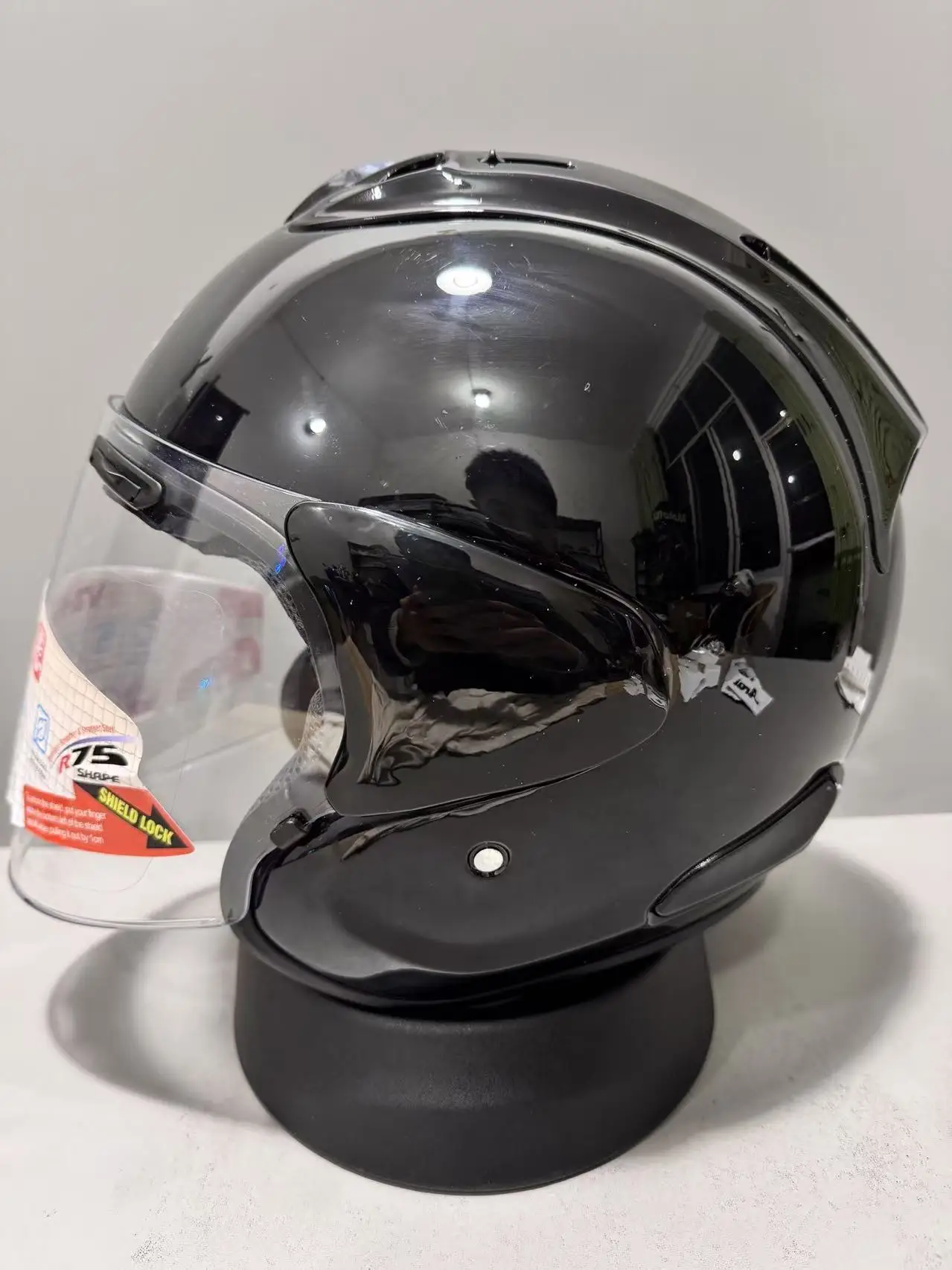 

Открытый шлем VZ RAM, глянцевый черный, 3/4 шлем для бездорожья, мотокросса, мотоциклетный шлем