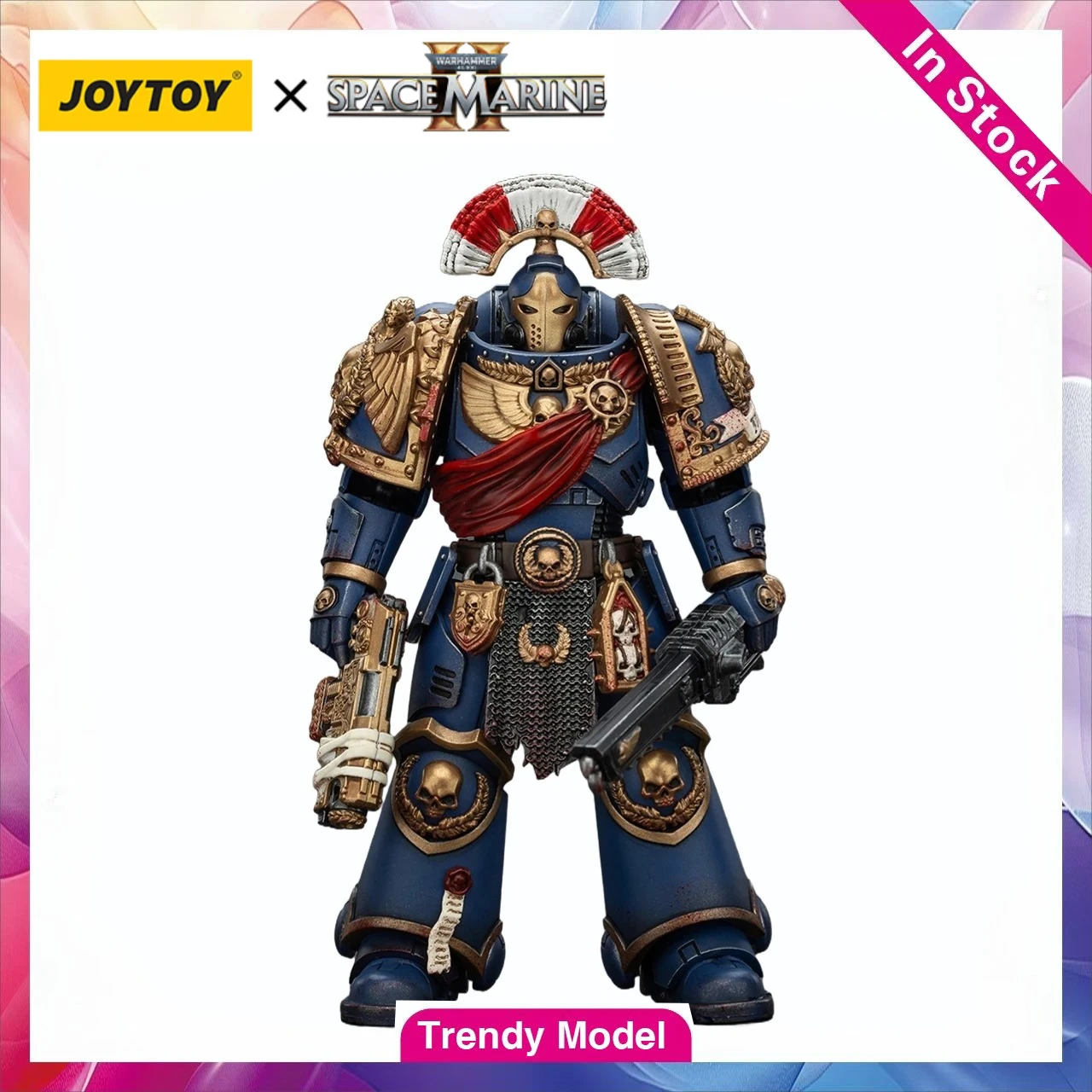 

В наличии: JOYTOY Warhammer 40K Ultramarines Relic Secundus Armour с винтовкой Artificer Bolt, модель фигурки 1/18