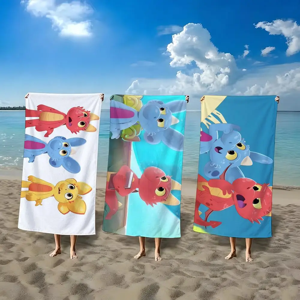 Anime Little D-Dragon Knight Towel ultra-fine fiber quick drying absorbent bath towel, outdoor swimming sports towel