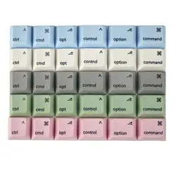 NPKC 6PCS Cherry Profile PBT Keycap Wit Groen Roze Grijs Aangepaste supplement Key Compatibel met MAC mechanische toetsenbord Keycaps