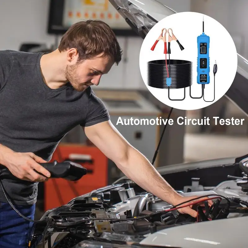 Tester di circuito Tester per fusibili per auto automobilistiche Strumenti per sistemi elettrici leggeri di prova da 36 Volt Cortocircuito automobilistico multifunzionale