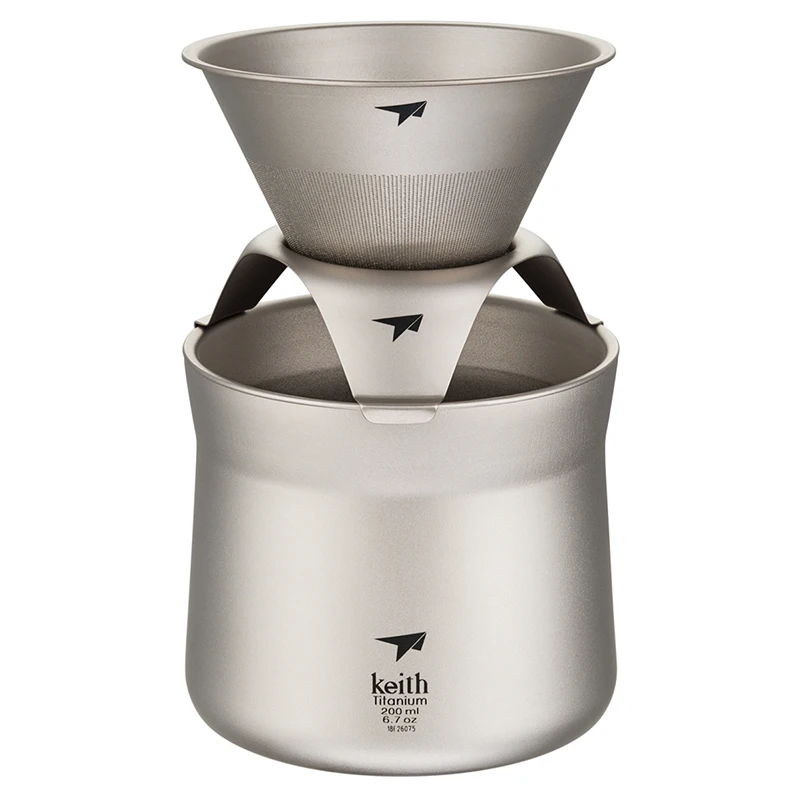 220Ml Keith Titanium Servies Mini Koffie Thee Maker Met Infuser Voor Reizen Buiten Camping Gebruik Draagbaar Met Tas Geschenken